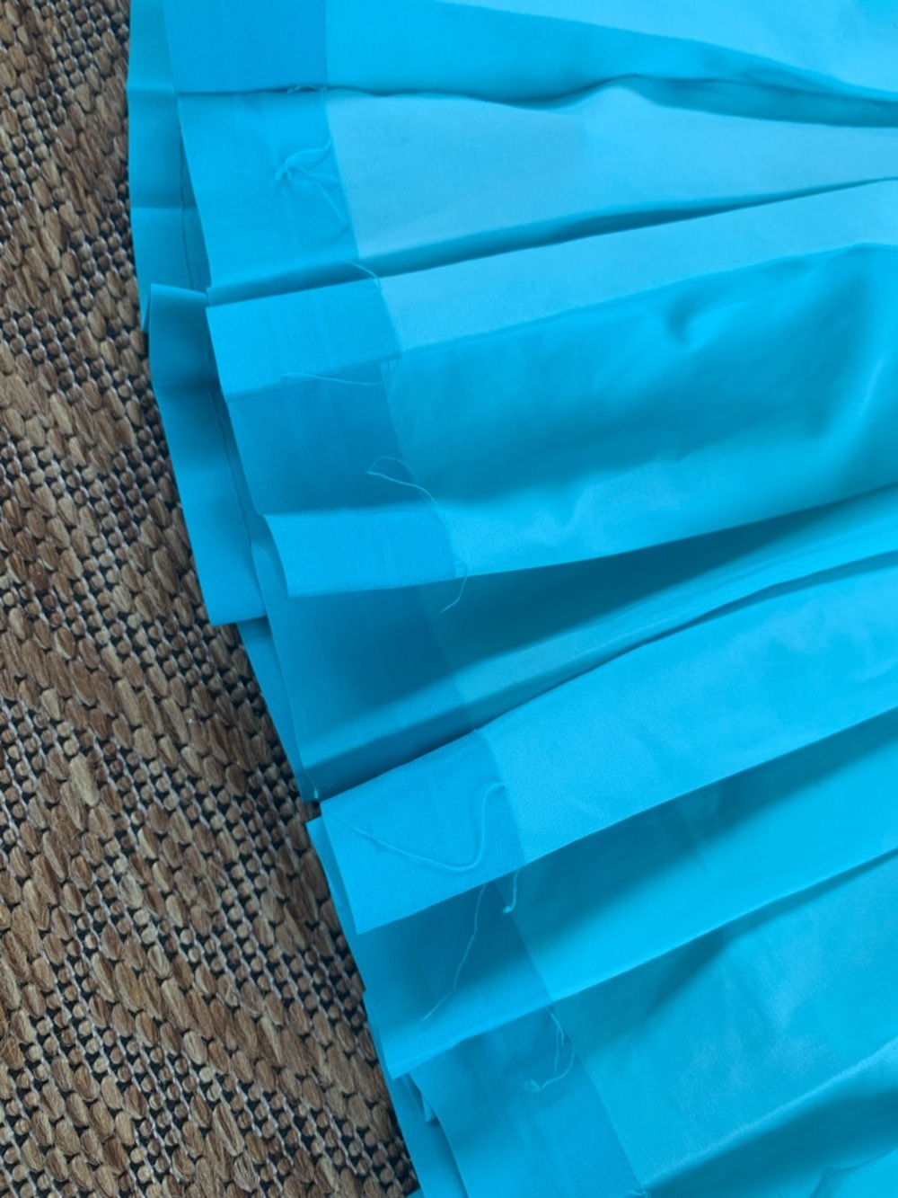 Pleated Aqua Circle Skater Skirt - Picture 3 of 4
